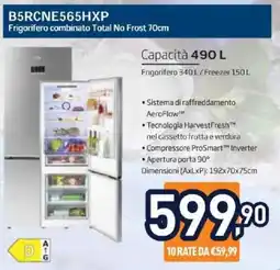 Unieuro beko B5RCNE565HXP Frigorifero combinato Total No Frost 70cm offerta
