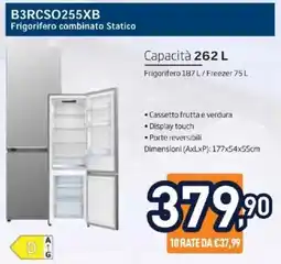 Unieuro beko B3RCSO255XB Frigorifero combinato Statico offerta