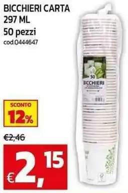 C+C Cash and Carry Bicchieri carta offerta
