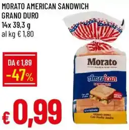 Galassia Morato american sandwich grano duro offerta