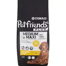Spazio Conad CROCCHETTE TAGLIA MEDIUM E MAXI CONAD PETFRIENDS PLUS offerta
