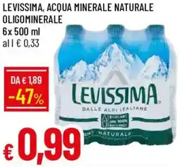 Galassia Levissima, acqua minerale naturale oligominerale offerta
