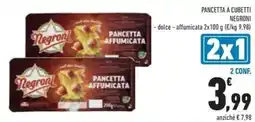 Conad Pancetta a cubetti negroni offerta