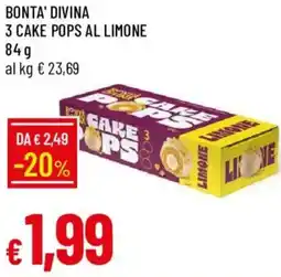 Galassia Bonta' divina 3 cake pops al limone offerta