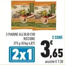 Conad 3 piadine all'olio evo riccione offerta