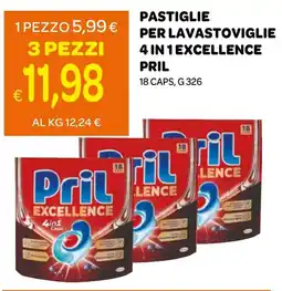 Ekom PASTIGLIE PER LAVASTOVIGLIE 4 IN 1 EXCELLENCE PRIL offerta