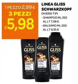 Ekom LINEA GLISS SCHWARZKOPF offerta