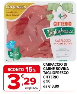 Iperal Carpaccio di carne bovina Tagliofresco Citterio offerta