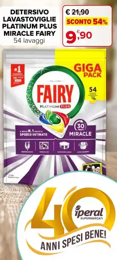Iperal Detersivo lavastoviglie Platinum Plus Miracle Fairy offerta