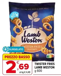 Iperal Twister Fries Lamb Weston offerta