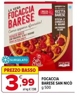 Iperal Focaccia Barese San Nicò offerta