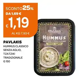 Ekom PAVLAKIS HUMMUS CLASSICO SENZA AGLIO offerta