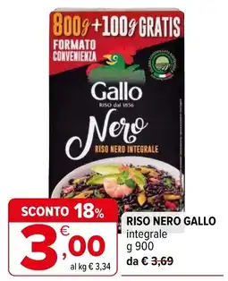 Iperal Riso nero Gallo offerta