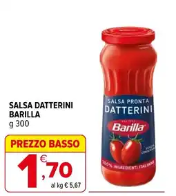 Iperal Salsa Datterini Barilla offerta