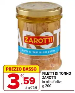 Iperal Filetti di tonno Zarotti offerta