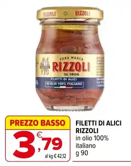 Iperal Filetti di Alici Rizzoli offerta