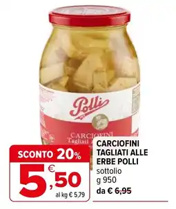 Iperal CARCIOFINI TAGLIATI ALLE ERBE POLLI offerta