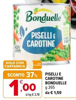 Iperal Piselli e carotine Bonduelle offerta