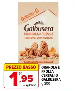 Iperal Granola e Frolla Cereali G Galbusera offerta