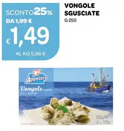 Ekom Appetais Vongole sgusciate offerta