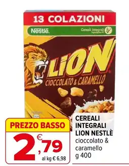 Iperal CEREALI INTEGRALI LION NESTLÈ cioccolato & caramello offerta