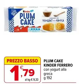 Iperal PLUM CAKE KINDER FERRERO offerta