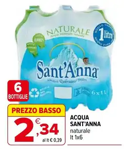 Iperal ACQUA SANT'ANNA naturale offerta