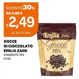 Ekom Gocce di cioccolato fondente 70% Emilia Zaini offerta