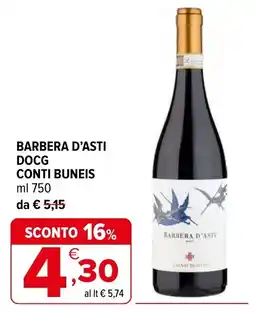 Iperal BARBERA D'ASTI DOCG CONTI BUNEIS offerta