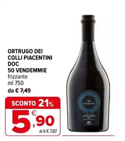 Iperal ORTRUGO DEI COLLI PIACENTINI DOC 50 VENDEMMIE offerta