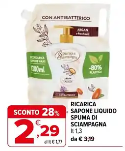 Iperal RICARICA SAPONE LIQUIDO SPUMA DI SCIAMPAGNA offerta