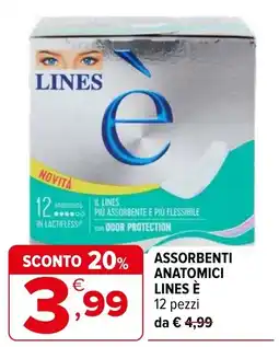 Iperal ASSORBENTI ANATOMICI LINES È offerta