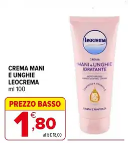 Iperal Crema mani e unghie Leocrema offerta