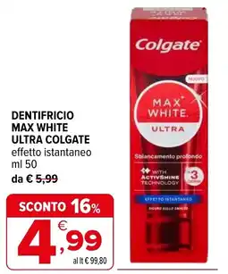 Iperal DENTIFRICIO MAX WHITE ULTRA COLGATE offerta