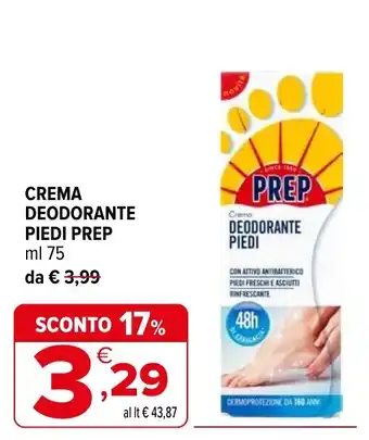 Iperal Crema deodorante piedi Prep offerta