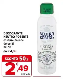 Iperal DEODORANTE NEUTRO ROBERTS offerta