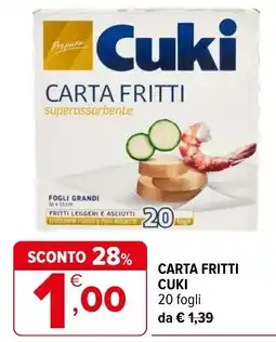 Iperal CARTA FRITTI CUKI offerta
