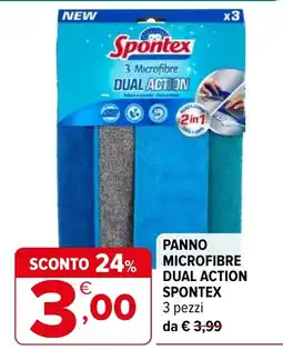 Iperal Panno microfibre dual action spontex offerta
