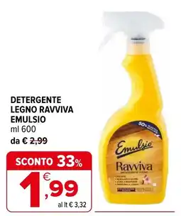 Iperal Detergente legno Ravviva Emulsio offerta