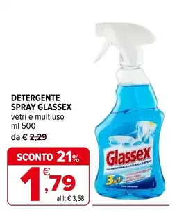Iperal Detergente spray Glassex offerta