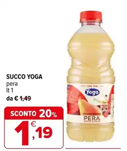 Iperal Succo Yoga pera offerta