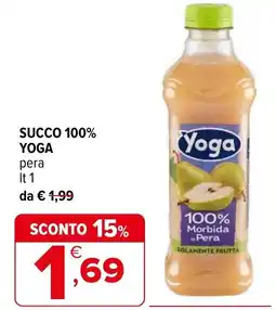 Iperal Succo 100% Yoga pera offerta