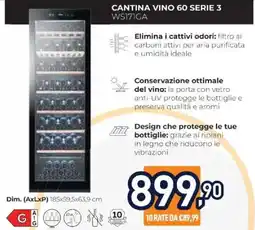 Unieuro Haier CANTINA VINO 60 SERIE 3 WS171GA offerta