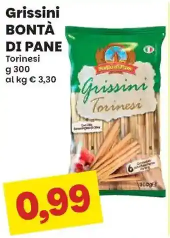 Prix Quality Grissini BONTÀ DI PANE Torinesi offerta