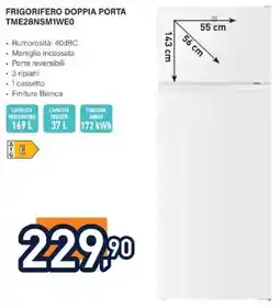 Unieuro Electroline FRIGORIFERO DOPPIA PORTA TME28NSM1WE0 offerta