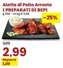Prix Quality Alette di Pollo Arrosto I PREPARATI DI BEPI offerta