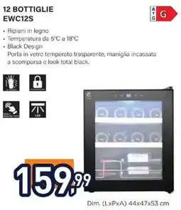 Unieuro Electroline 12 BOTTIGLIE EWC12S offerta