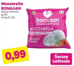 Prix Quality Mozzarella bon&san Senza Lattosio offerta