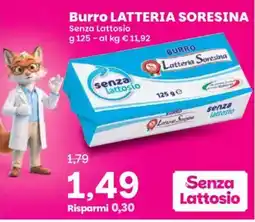 Prix Quality Burro LATTERIA SORESINA senza lattosio offerta