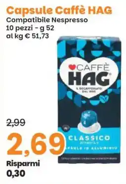 Prix Quality Capsule Caffè HAG offerta
